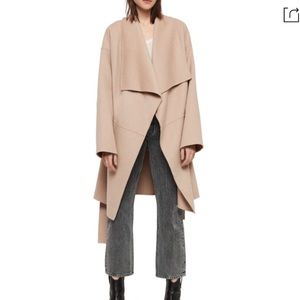 All Saints Adalee Wool Camel Coat